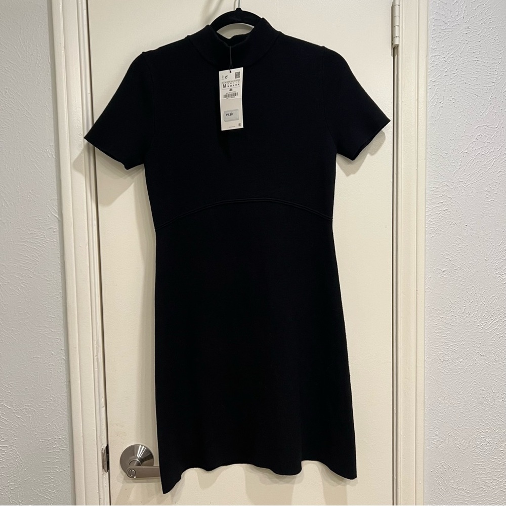 NEW Zara Black Knit Mini Dress
